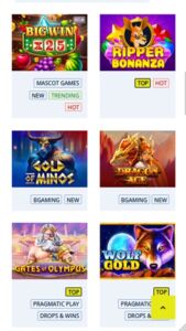 Ripper Casino Mobile Lobby