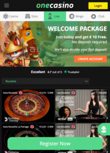 One casino iPad app